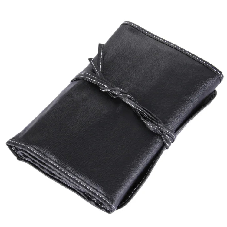 32 Pinceaux de Maquillage Professionnels avec Manche Couleur Bois + Trousse de Rangement en Cuir PU, 32 Pièces