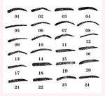 24 pochoirs à sourcils, 24 pochoirs à sourcils