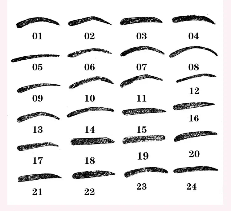 24 pochoirs à sourcils, 24 pochoirs à sourcils