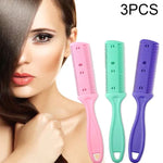3 outils coiffure Peigne à double lame Tondeuse à frange Dispositif d’amincissement Tondeuse à cheveux, Livraison couleur aléatoire, 10 pièces Livraison couleur aléatoire