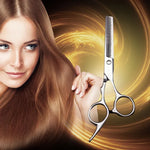 Ciseaux de coiffure durables et tranchants, ciseaux de coupe et ciseaux à dents amincissantes pour barbier (ciseaux amincissants argentés), ciseaux amincissants