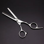 Ciseaux de coiffure durables et tranchants, ciseaux de coupe et ciseaux à dents amincissantes pour barbier (ciseaux amincissants argentés), ciseaux amincissants