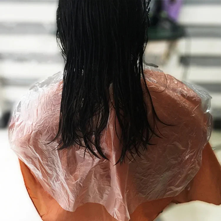 200 pièces de châles/casquettes jetables pour coloration des cheveux, foulard de traitement capillaire pour salon (transparent)