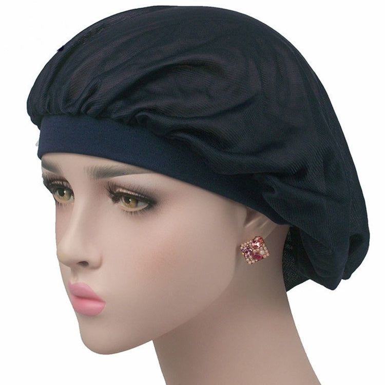 Bonnet de nuit en satin à large bande pour cheveux longs, bonnet de climatisation, motif noix de coco