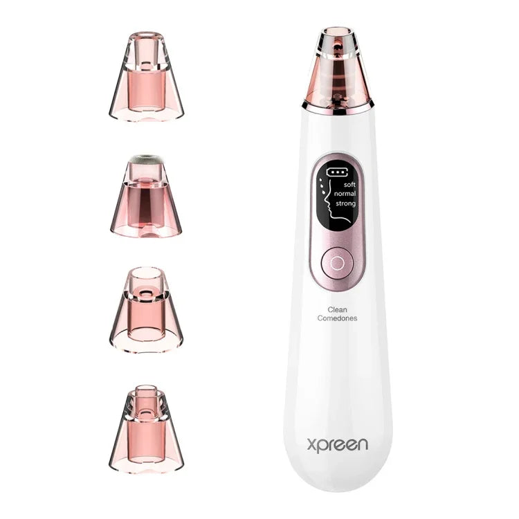 Xpreen Nettoyant Rechargeable pour Pores, Appareil de Beauté Facial à Domicile avec Écran LED et 4 Sondes, XPRE111