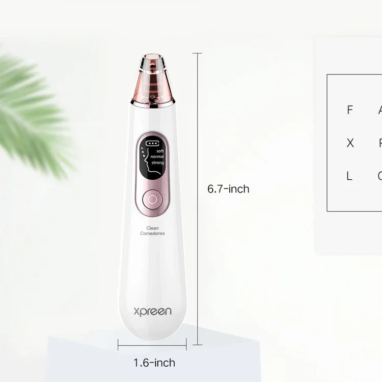 Xpreen Nettoyant Rechargeable pour Pores, Appareil de Beauté Facial à Domicile avec Écran LED et 4 Sondes, XPRE111