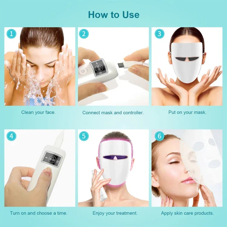 Masque Facial Traitement Acné Xpreen par Thérapie Lumière Bleue et Rouge