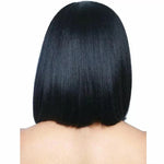Perruque à Cheveux Raides Mi-longs et Épais avec Raie au Milieu, Coiffure pour Femmes