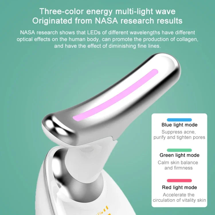 Appareil de beauté LED pour rides du cou à lumière colorée