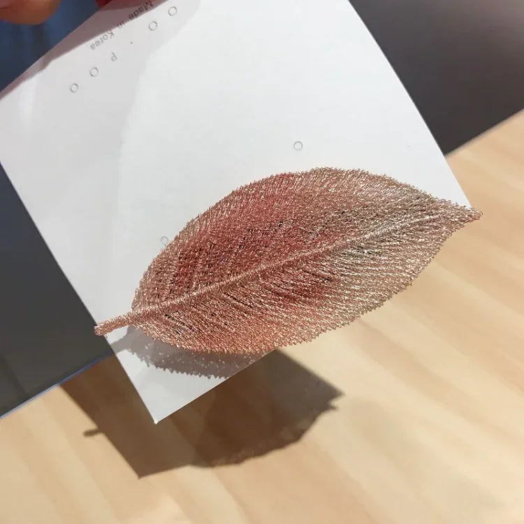 Lot de 10 pinces à cheveux en forme de feuille dégradée pour filles