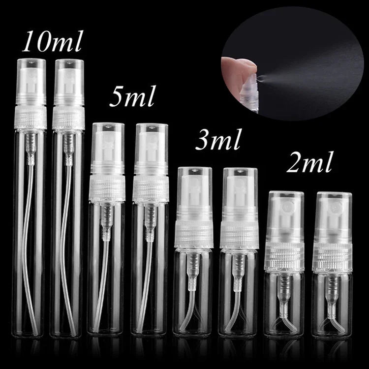 Flacon de parfum 50 PCS Flacon pulvérisateur Flacon de parfum Bouteille vide, Capacité: 2ML (Transparent), 2ML (Transparent)