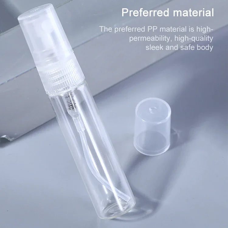 Flacon de parfum 50 PCS Flacon pulvérisateur Flacon de parfum Bouteille vide, Capacité: 2ML (Transparent), 2ML (Transparent)