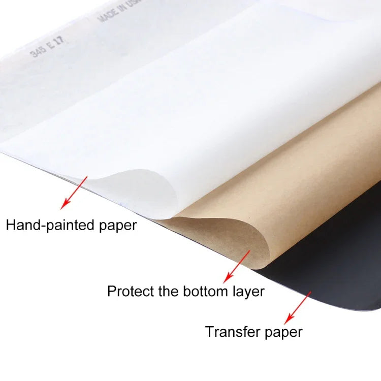 Boîte de 100 feuilles / Papier de transfert Triple Tattoo pour Dessin à la Main