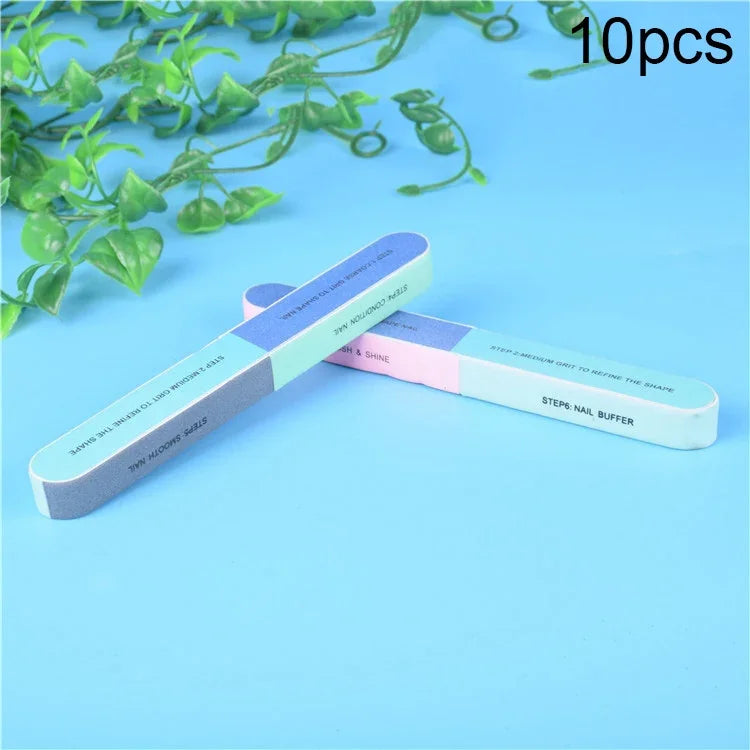 10 Lime à Ongles Polisseuse à Sept Faces pour Ongles des Mains et des Pieds, 1 PCS à Sept Faces