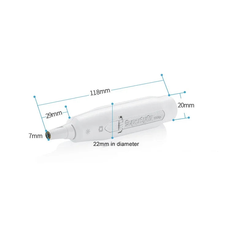 Endoscope électronique numérique sans fil Supereyes Y008P pour oreilles, nez et bouche, Y008P