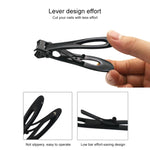 Outil de Nail Art Coupe-ongles Pince à Ongles en Acier Inoxydable, Taille : S, 6.9 x 1.3cm, Taille : 6.9 x 1.3cm (Noir)