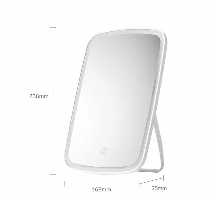 Miroir de courtoisie LED de bureau carré simple face Original Xiaomi Youpin jordan&judy, style monochrome