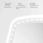 Miroir de courtoisie LED de bureau carré simple face Original Xiaomi Youpin jordan&judy, style monochrome