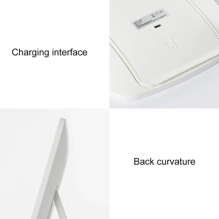 Miroir de courtoisie LED de bureau carré simple face Original Xiaomi Youpin jordan&judy, style monochrome
