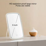 Miroir de courtoisie LED de bureau carré simple face Original Xiaomi Youpin jordan&judy, style monochrome