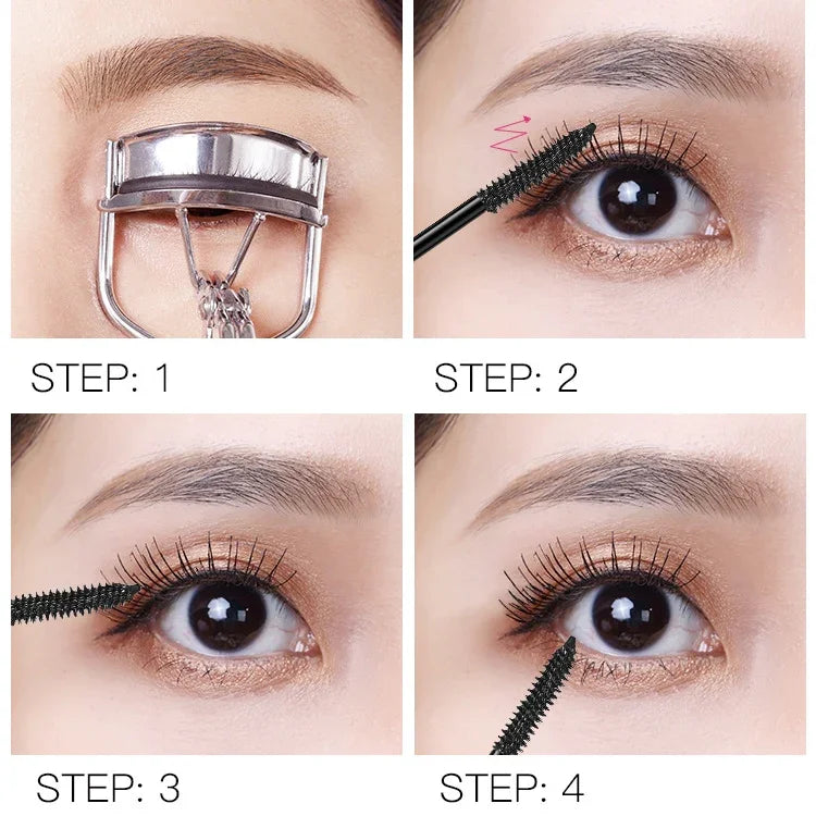 LEEZI Mascara 4D Cils Épais Recourbés Maquillage Cosmétique Waterproof