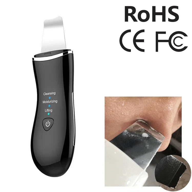 BLK-D016 Pelle de Beauté Ultrasonique Machine à Peau Vibration Nettoyage et Lavage Facial Domestique Instrument de Massage Instrument de Beauté