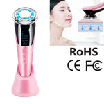 Appareil de beauté faciale chaud et froid BLK-D818, Appareil de rajeunissement de la peau coloré à micro-courant EMS, BLK-D818 (Rose), BLK-D818 (Blanc)