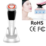 Appareil de beauté faciale chaud et froid BLK-D818, Appareil de rajeunissement de la peau coloré à micro-courant EMS, BLK-D818 (Rose), BLK-D818 (Blanc)