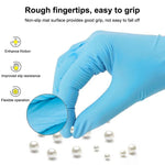 100 gants jetables en butyronitrile bleus pour travaux ménagers, Taille : L, Convient pour largeur de paume : 9cm-10cm, Livraison aléatoire en boîte neuve / ancienne, Taille : L