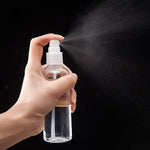 Flacon Pulvérisateur Transparent PET 100ML pour Solution Désinfectante