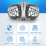 Masque respirateur réutilisable en silicone PM2.5 KN95 avec filtre remplaçable, antivirus et anti-buée, réutilisable PM2.5 KN95
