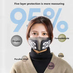Masque respirateur réutilisable en silicone PM2.5 KN95 avec filtre remplaçable, antivirus et anti-buée, réutilisable PM2.5 KN95