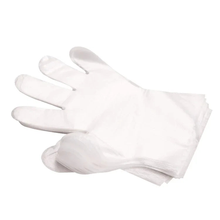 100 gants d'examen jetables en PVC transparents pour usage domestique, gants protecteurs tactiles, Taille : L, 100 pièces L