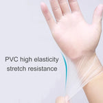 100 gants d'examen jetables en PVC transparents pour usage domestique, gants protecteurs tactiles, Taille : L, 100 pièces L