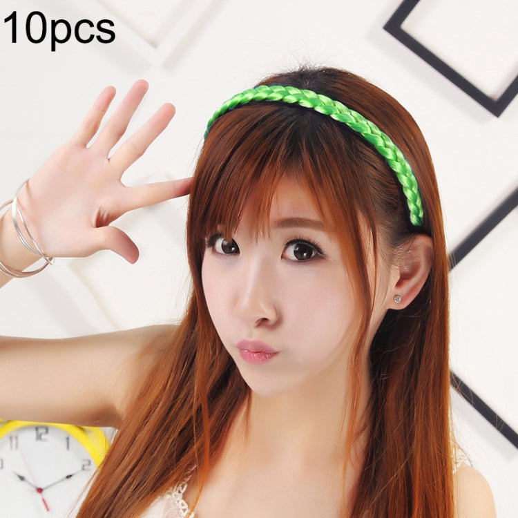 10 Pcs Perruque Torsadée Bijoux Bandeau Boucle de Cheveux (Jaune Clair)