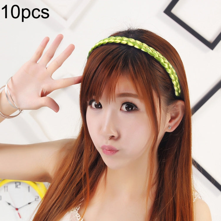 10 Pcs Perruque Torsadée Bijoux Bandeau Boucle de Cheveux (Jaune Clair)