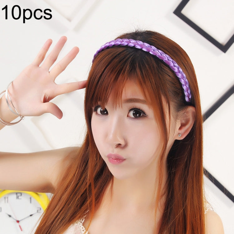 10 Pcs Perruque Torsadée Bijoux Bandeau Boucle de Cheveux (Jaune Clair)