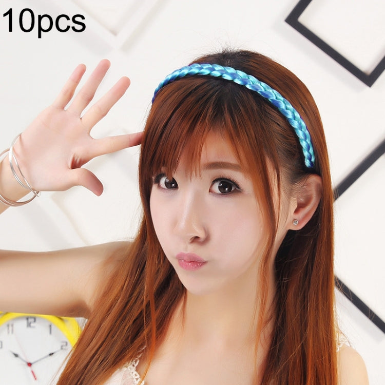 10 Pcs Perruque Torsadée Bijoux Bandeau Boucle de Cheveux (Jaune Clair)
