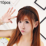 10 Pcs Perruque Torsadée Bijoux Bandeau Boucle de Cheveux (Jaune Clair)