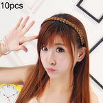 10 Pcs Perruque Torsadée Bijoux Bandeau Boucle de Cheveux (Jaune Clair)