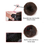 Chignon Bun Fleur Forme Coiffure Paquet Disque de Cheveux (Châtaigne)