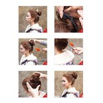 Chignon Bun Fleur Forme Coiffure Paquet Disque de Cheveux (Châtaigne)