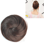 Chignon Bun Fleur Forme Coiffure Paquet Disque de Cheveux (Châtaigne)