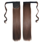 6# Perruque queue de cheval invisible sans coutures, style bandeau, cheveux longs et raides, 6#