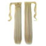 613H12# Perruque style bande invisible sans couture Cheveux longs raides Perruque queue de cheval, 613H12#