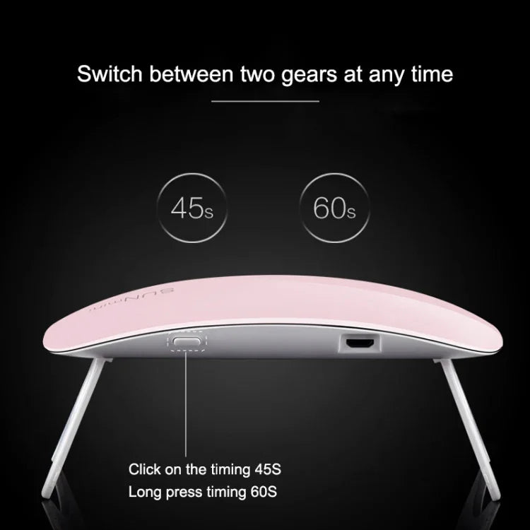 Lampe à ongles SUN mini 2 6W UV + LED USB pour durcissement de gel sur ongles