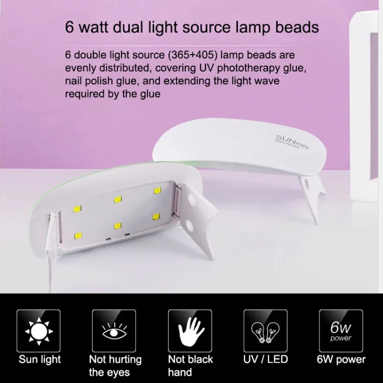 Lampe à ongles SUN mini 2 6W UV + LED USB pour durcissement de gel sur ongles