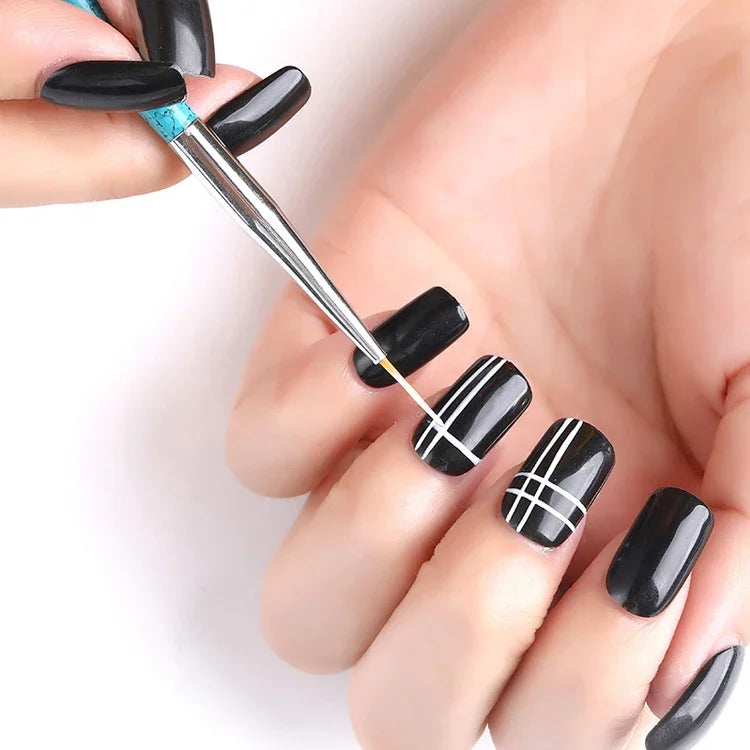 Set de 3 stylos pour dessin d'ongles, outils de pointillage, pinceaux accessoires pour nail art, ensemble de crayons pour ongles