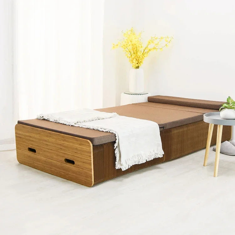 Lit simple pliant créatif, taille : largeur : 200x90cm, taille : largeur : 200x90cm (gris), taille : largeur : 200x90cm (marron)