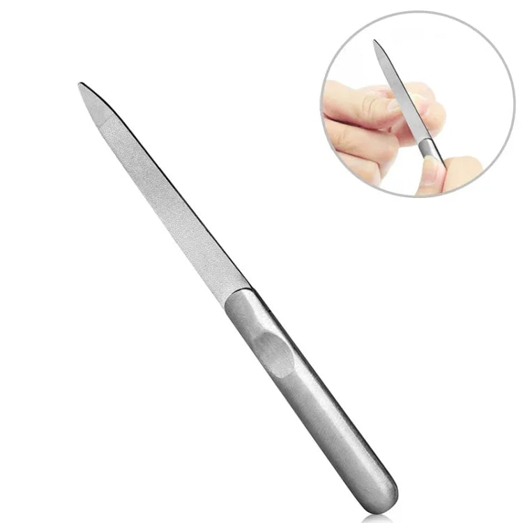Lime à ongles en acier inoxydable poli, Longueur : 95mm, Longueur : 95mm